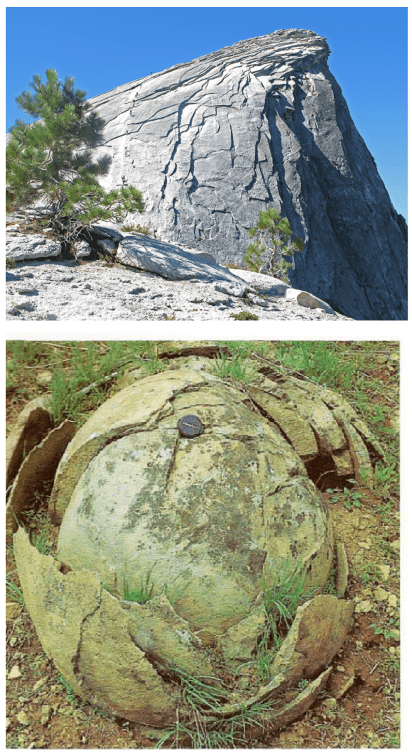 Esfoliação de granito