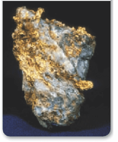 Ouro e quartzo