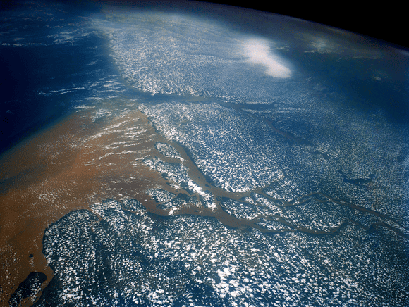 Delta do Rio Amazonas visto do satélite