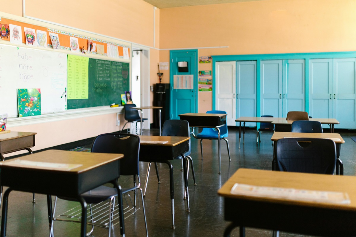 Foto de uma sala de aula